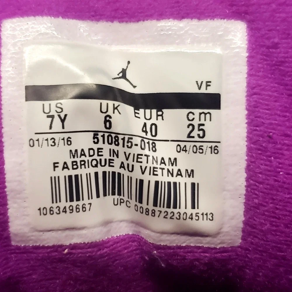 2016 Air Jordan 12 Retro Gg  Hyper Violet